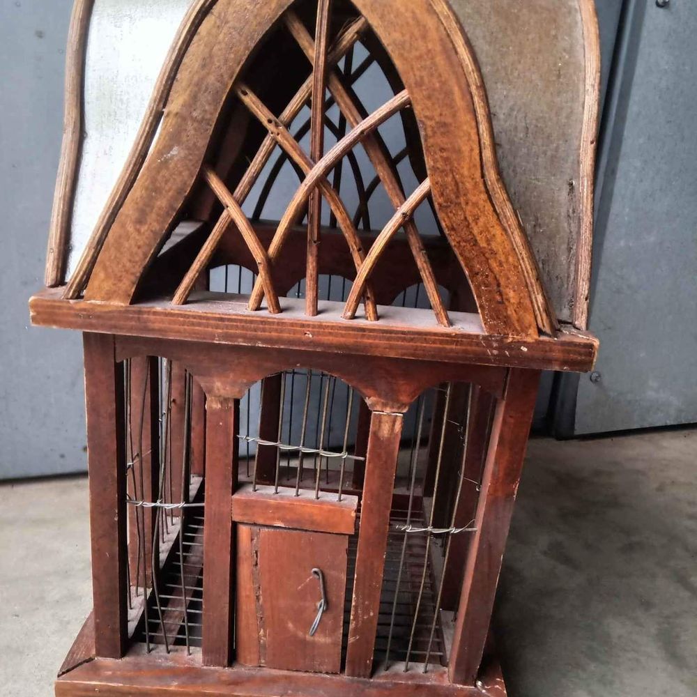 Vintage Birdcage Birdhouse
